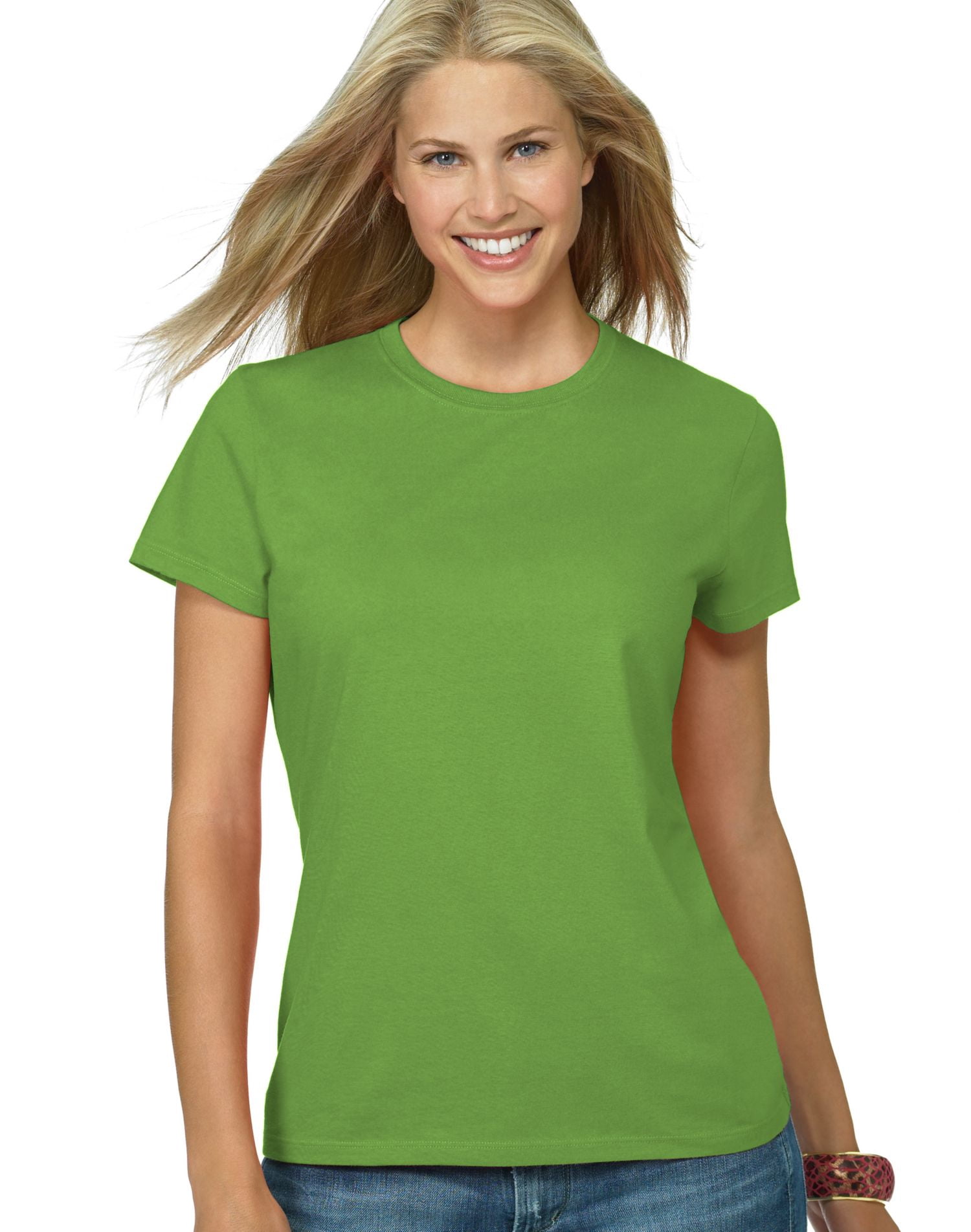 Hanes T-shirt Nano-T pour Femmes, G, Vert Poire