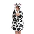 thumbnail image 1 of Faithtur Universal Warm Hooded Sweater Fashion Printing Mink Wool Home Clothes, 1 of 6