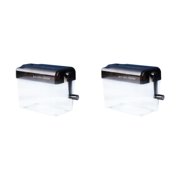Transemion Time-saving Manual Paper Shredder For Large Capacity Easy To Hand Paper Shredder Portable Shredder black 2Set