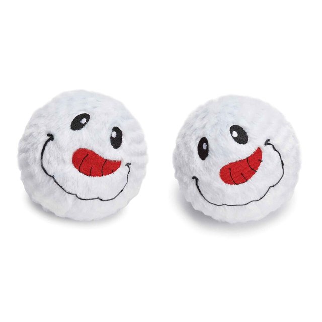 CHOK Holiday Dog Toy Spikey Snowman Ball Squeaker Soft High Bounce Choose Quantity (One Ball)