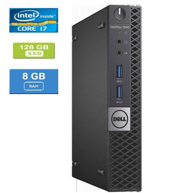 Remis à Neuf : DELL 7040 MICRO Intel Core i7-6700 3,40 GHz, 8 Go, 128 Go SSD, Win 10 Pro