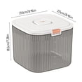 thumbnail image 3 of Lksixu Airtight Rice Dispenser -Cover Rice Bucket For Cereal Grain Flour Rice Beans Pet Grain Countertop Large Rice Storage Container With Lid- Proof Household Cereal Storage Bin Organizer and Storage, 3 of 8