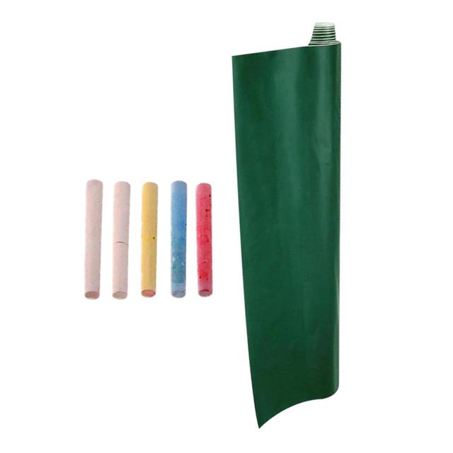 ZheElen Grand Rouleau de Papier Adhésif pour Tableau Noir Autocollants Muraux Verts 45 x 200 cm 1 Ensemble