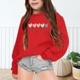 thumbnail image 2 of AJIWYH Chandails pour Filles Chandail pour Enfant Fille Automne et Hiver à Lettres Imprimées Col Rond Chandail à Manches Longues Fille Chandails à Capuchon Rouge, 7-8 Ans, 2 of 4