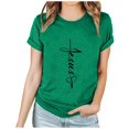 thumbnail image 2 of EGNMCR T-shirt de Pâques Chemises pour Femmes Imprimé de Pâques Mode Printemps et Été pour Femmes Motif d'Impression de Pâques Col Rond T-shirt à Manches Courtes Haut/chemise Femmes T-Shirts, 2 of 7