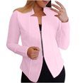 thumbnail image 2 of EGNMCR Veste à Manches Longues pour Femmes, Sans Capuche, Décontractée, Cardigan à Fermeture Éclair, 2 of 6