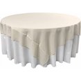 thumbnail image 2 of LA Linen TCpop90x90-IvoryP25 Nappe Carrée en Popeline de Polyester Ivoire - 90 x 90 Po., 2 of 4
