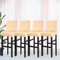 thumbnail image 1 of PiccoCasa Stretch Spandex Bar Stool Cover for Short Back Chair Champagne 4, 1 of 8