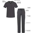 thumbnail image 3 of Adar Addition Go-Everyday Scrub Set for Men - Stylish Scrub Top & Cargo Scrub Pants - A9800 - Pewter - XL, 3 of 7