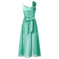 thumbnail image 3 of RUNQHUI Robe Princesse à Volants pour Enfants Filles Combinaison Robe en Tulle à Fleurs Broderie Robe en Mousseline Vert Menthe 6, 3 of 7