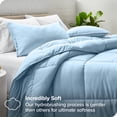 thumbnail image 2 of Bare Home Goose Down Alternative Comforter Set - 2 Piece Set - Twin/Twin XL, Light Blue, 2 of 7
