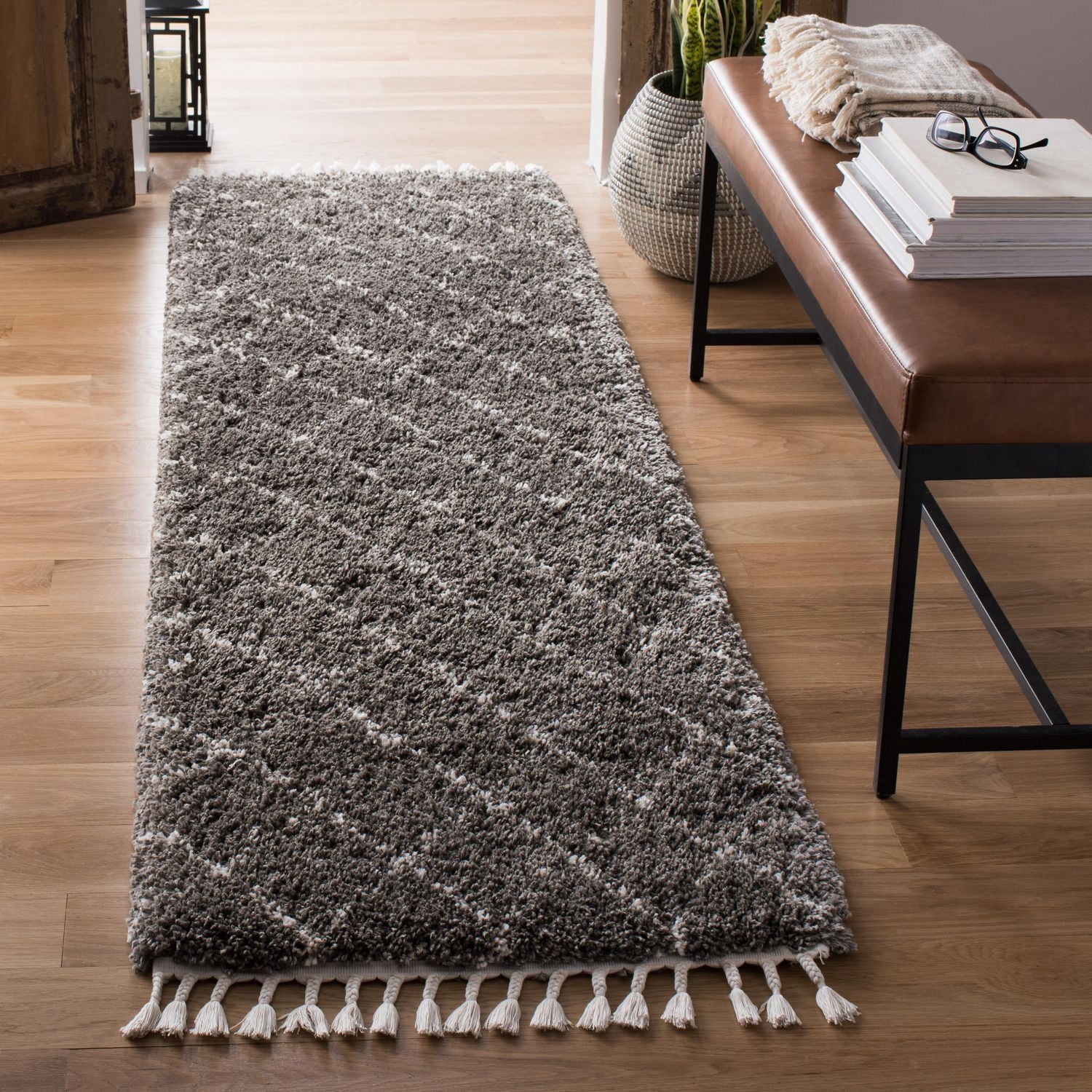 Safavieh Moroccan Fringe Alastar Tapis Géométrique Shag