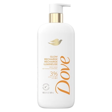 Dove Nettoyant Corporel 3 % de Sérum Éclaircissant avec Vitamine C Recharge Lumineuse, 547 ml