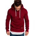 thumbnail image 3 of Sweat à Capuche Décontracté pour Hommes, Coupe Ajustée, Pull Chaud, 3 of 4