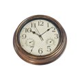 thumbnail image 2 of Outdoor Clock Display Temperature and Humidity Waterproof Battery Operated Decoration Wall Clock for Bathroom, 2 of 9