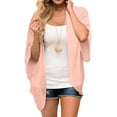 thumbnail image 1 of TIMIFIS Womens Floral Chiffon Kimono Cardigans Loose Beach Cover Up Half Sleeve Tops-Pink-XXLFall, 1 of 7