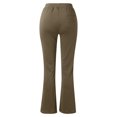 thumbnail image 4 of Yuyuzo Flared Pants for Women High Waisted Slim Fitted Solid Color Workout Lounge Trousers with Pockets, 4 of 5