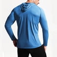 thumbnail image 4 of Gym Shirts for Men Long Sleeve UPF 50+ Sun Shirts Compression Fit Fishing Shirt Raglan Quick Drying Workout Hoodies, 4 of 5