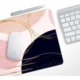 thumbnail image 4 of Modern Simple Designs Mouse Pad Pink Blue Gold Gaming Mousepad Non Slip Rubber Square Small Mouse Pads for Wireless Mouse Laptop Computer Mouse Mat Women Girly Office Desk Decor Accessories, 4 of 5