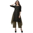 thumbnail image 2 of Moomaya Women's Plus Size Printed Asymmetric Kurti Pant Set, Cotton Chanderi, 1 Count, 2 of 6