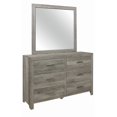 thumbnail image 1 of Topline Home Furnishings Weathered Grey Dresser with Mirror, 1 of 4