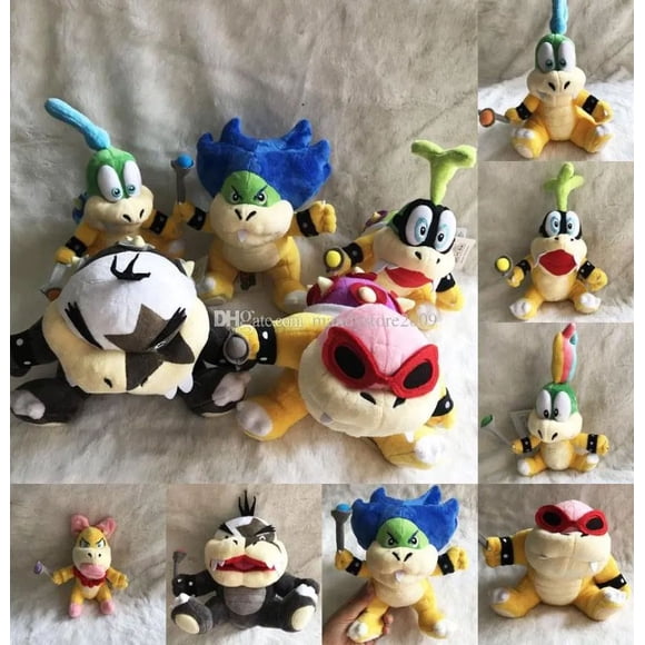 High Quality 7 Styles Super Koopalings Larry Iggy Ludwig Wendy Roy Morton Lemmy Koopa Stuffed Toys Kids Gift1052495