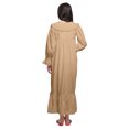 thumbnail image 2 of Moomaya Solid Nightdress For Ladies Cotton Ruffled Border Nursing Nightwear, 2 of 6