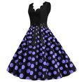 thumbnail image 4 of Kcodviy Robe Vintage d'Été à Pois pour Femme Grande Taille, Belles Robes Imprimées Sans Manches, Robe de Soirée Décontractée pour Femme, Robe de Bal, 4 of 5