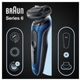 thumbnail image 4 of Braun Series 6 6020s Electric Shaver with Precision Trimmer, Wet & Dry, Rechargeable, Cordless Foil Shaver, Blue, 4 of 7