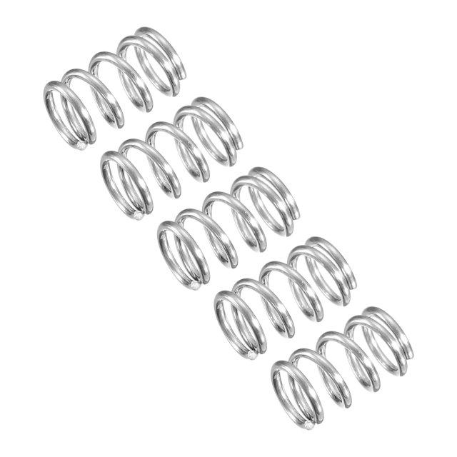 Unique Bargains Compression Spring, 5 Pack 304 Stainless Steel, 6mm OD, 0.8mm Wire, 10mm Length