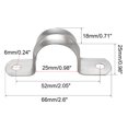 thumbnail image 2 of Unique Bargains 25mm Rigid Pipe Strap, 304 Stainless Steel, 2 Holes Clamps, 100 Pcs, 2 of 3