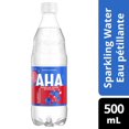 thumbnail image 1 of Boisson à l’eau pétillante Aha Bleuet + Grenade Bouteille, 500 mL, 1 of 7