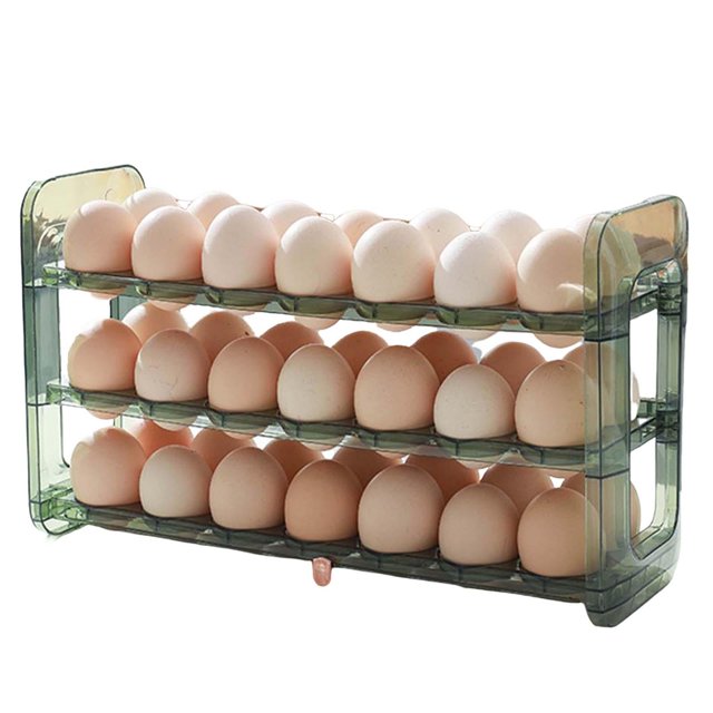 DOLITY Porte-ufs pour Réfrigérateur Grand Plateau Distributeur d'Ufs pour Réfrigérateur Vert