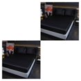 thumbnail image 1 of VONKY Easy To Install Plain Fitted Sheet For High Mattress plifies Bed-Making black 2Set, 1 of 6