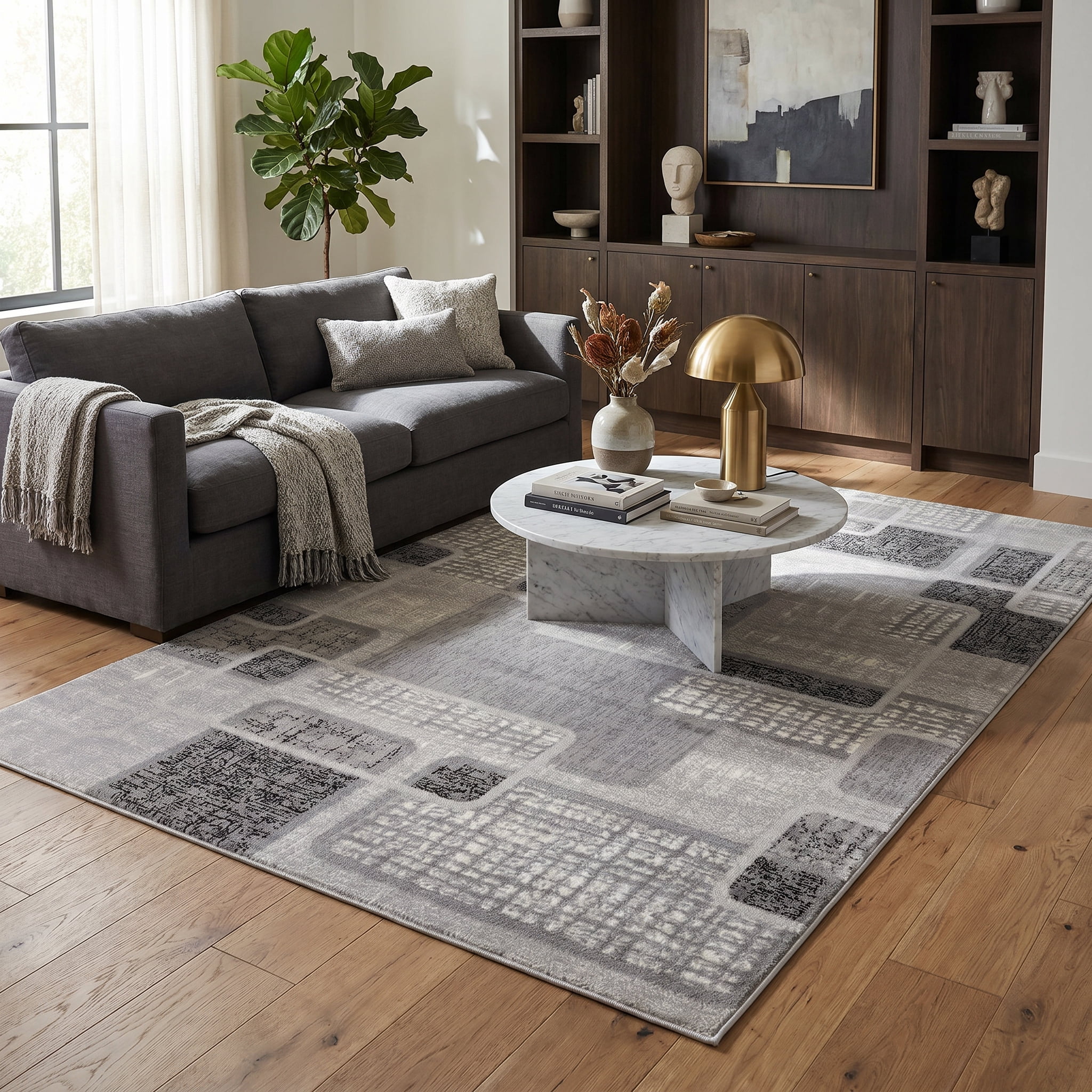 Rug Branch Sakarya Collection Tapis d'intérieur abstrait géométrique moderne
