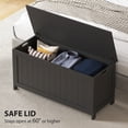 thumbnail image 4 of HOMCOM Coffre de Rangement avec 2 Charnières de Sécurité, Banc de Rangement pour Salon, 4 of 10