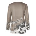 thumbnail image 5 of Chandails à Capuchon Mode pour Femmes 2023 Hauts Automne Manches Longues Ample Chandail à Enfiler Chemise Chic Décontracté Dames Rayé Col Rond Chandails 50 % de Rabais Liquidation Costumes d'Halloween/Noël, 5 of 5