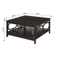 thumbnail image 3 of Convenience Concepts Omega Table Basse Carrée de 36 Pouces en Fini Bois Espresso, 3 of 5