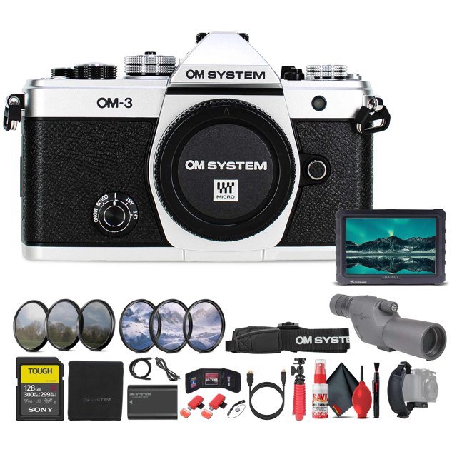 OM SYSTEM OM-3 Appareil Photo Sans Miroir Argent Ensemble