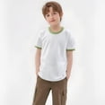thumbnail image 2 of Hauts d'Été pour Filles, T-Shirts à Manches Courtes, Col Rond, Coupe Ample, Décontracté, Printemps, pour Garçons 4-5T, 2 of 7