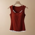 thumbnail image 4 of RXMEKW Camisole à Bretelles Sans Manches pour Femmes comme Haut de Pyjama en Polyester, Noir, 4 of 4