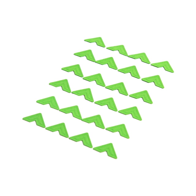 Becaristey 24pieces Smooth Line Vintage Corner Stickers For Scrapbooking Photo Album Making Exquisite Craft green
