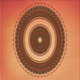 thumbnail image 1 of Ahgly Company Tapis d'Intérieur Lavable à la Machine, Carré, Transitionnel, Orange, Tapis de Zone, 8 Pieds Carré, 1 of 7