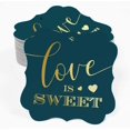 thumbnail image 2 of Inkdotpot Pack Of 100 Love Is Sweet Wedding Paper Tags DIY Craft Bracket Shape Real Gold Foil Hang Tags, 2 of 6
