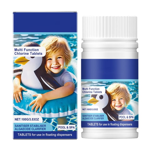 CHENMEI Multifunctional Tablets Suitable for Swimming Pool Hot Tub Spa 4 In 1 Dispenser Tablets Pool Clean Tables Clarifier for Water Swimming Pools