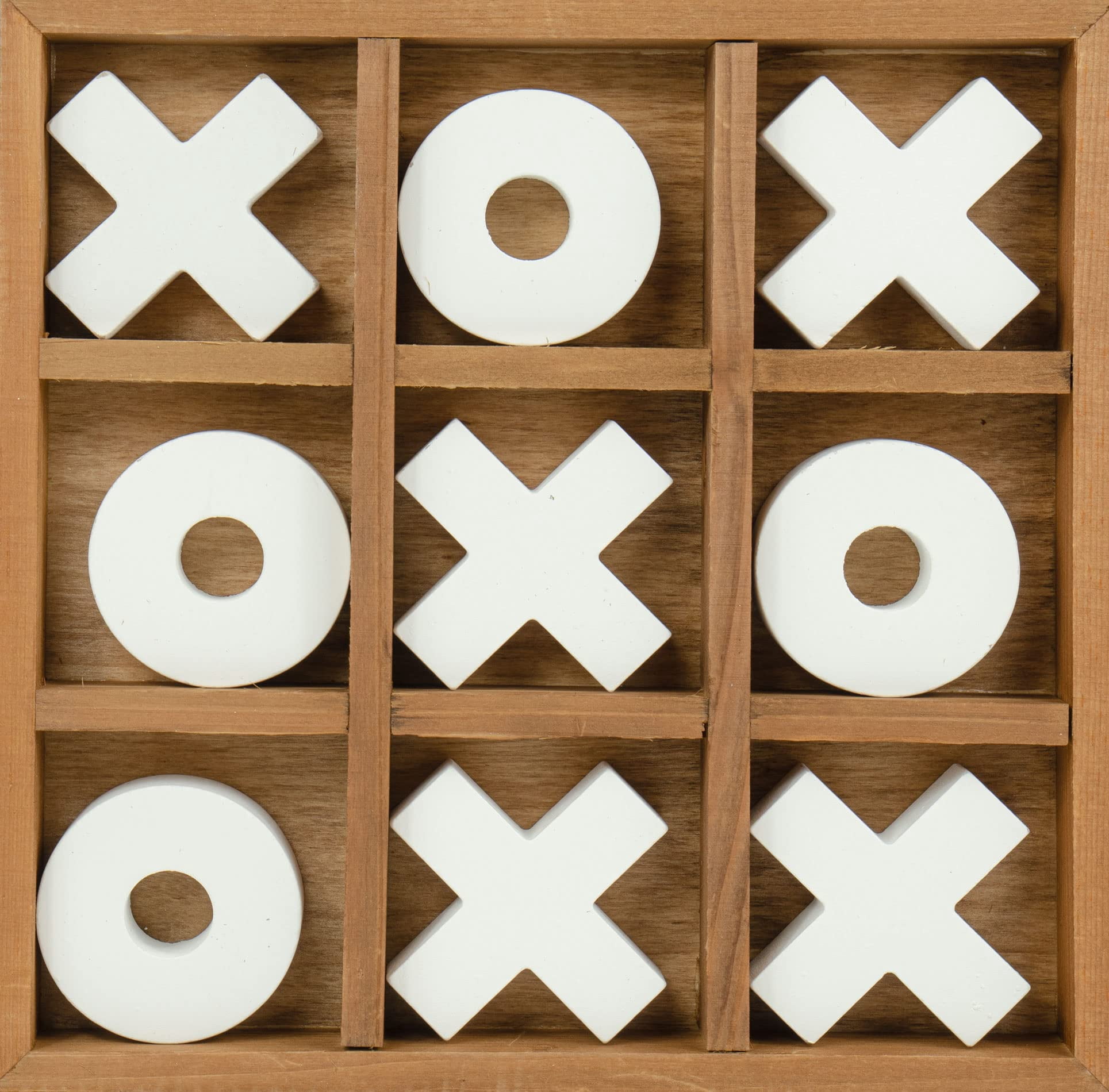 Tradeopia Wooden Tic Tac Toe Board Game, XO Chess Board Game, Wooden Puzzle Game