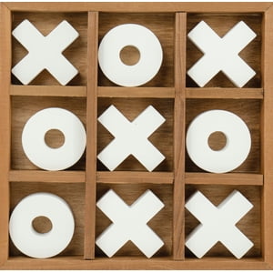 Tradeopia Wooden Tic Tac Toe Board Game, XO Chess Board Game, Wooden Puzzle Game