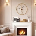 thumbnail image 2 of Costway Large Wall Clock,27” Nordic Style Big Metal Clock, Non-Ticking Decorative Clock, 2 of 10