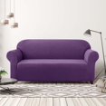thumbnail image 2 of CHOK 2024 1-Piece Checks Stretch Sofa Cover Slipcover Couch Cover  Chair  Light Gray, 2 of 6