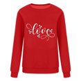 thumbnail image 4 of TIMIFIS Chandail Molletonné Surdimensionné pour Femmes Valentines Day Tenue Femmes Décontractée Chandail à Col Rond à Enfiler Hauts Mignon Imprimé Amour Chandail à Manches Longues Chemise - Printemps/été, 4 of 4